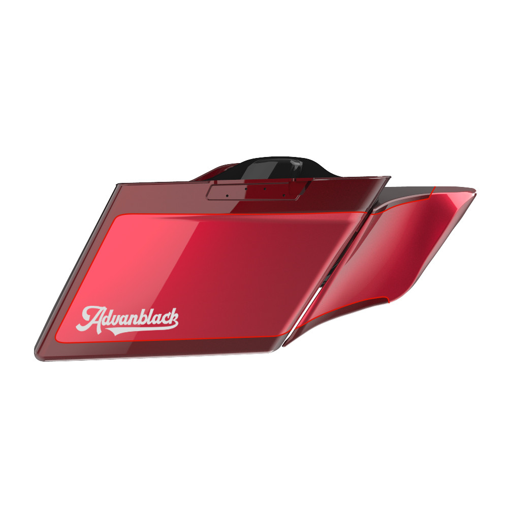 M8 Special Style Two Tone Wicked Red and Twisted Cherry ABS STRETCHED SIDE COVER PANEL FOR 2014+ HARLEY DAVIDSON TOURING