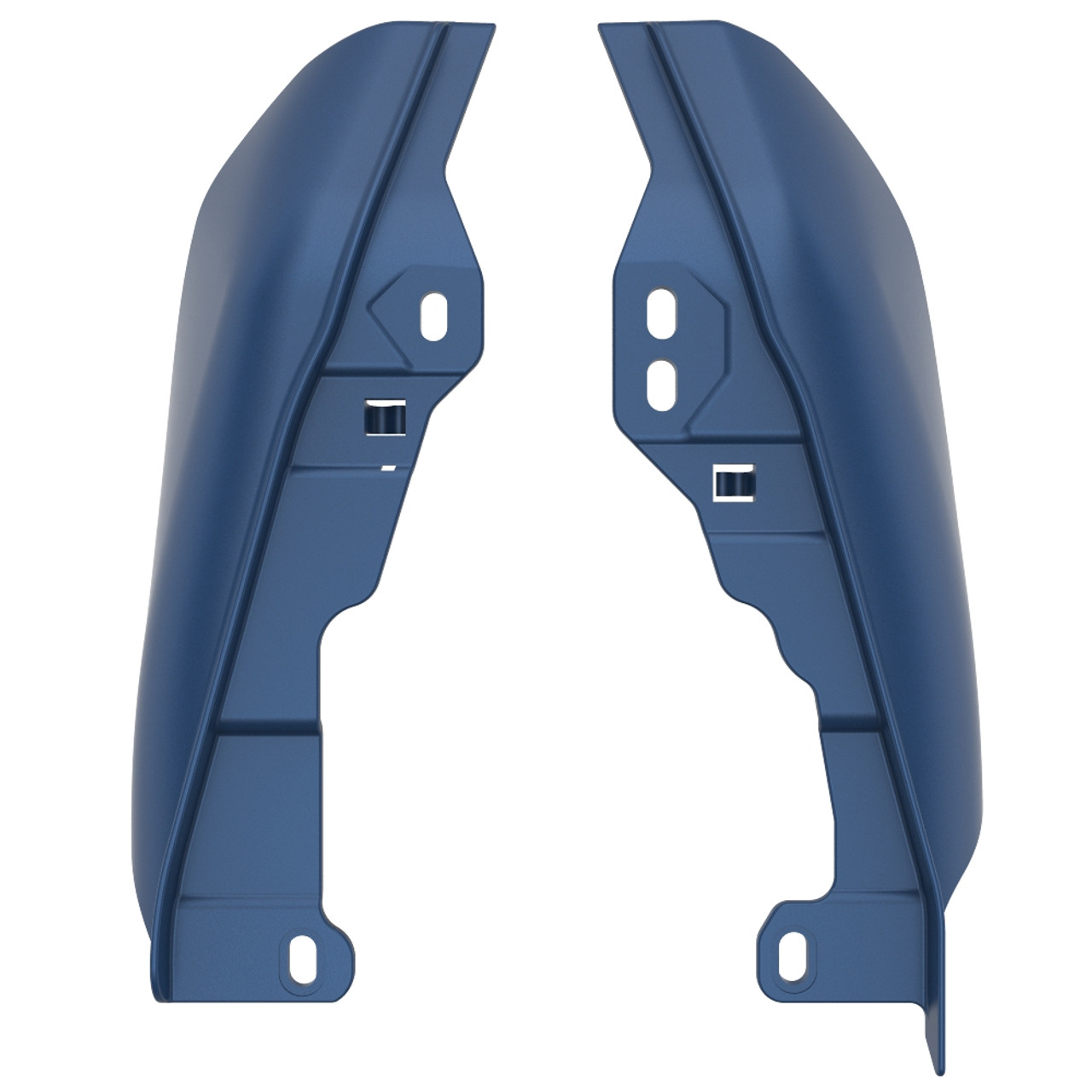 Advanblack Legend Blue Denim Mid-Frame Air Deflectors heat shield For 2017+ Harley Davidson Street Road Electra Glide