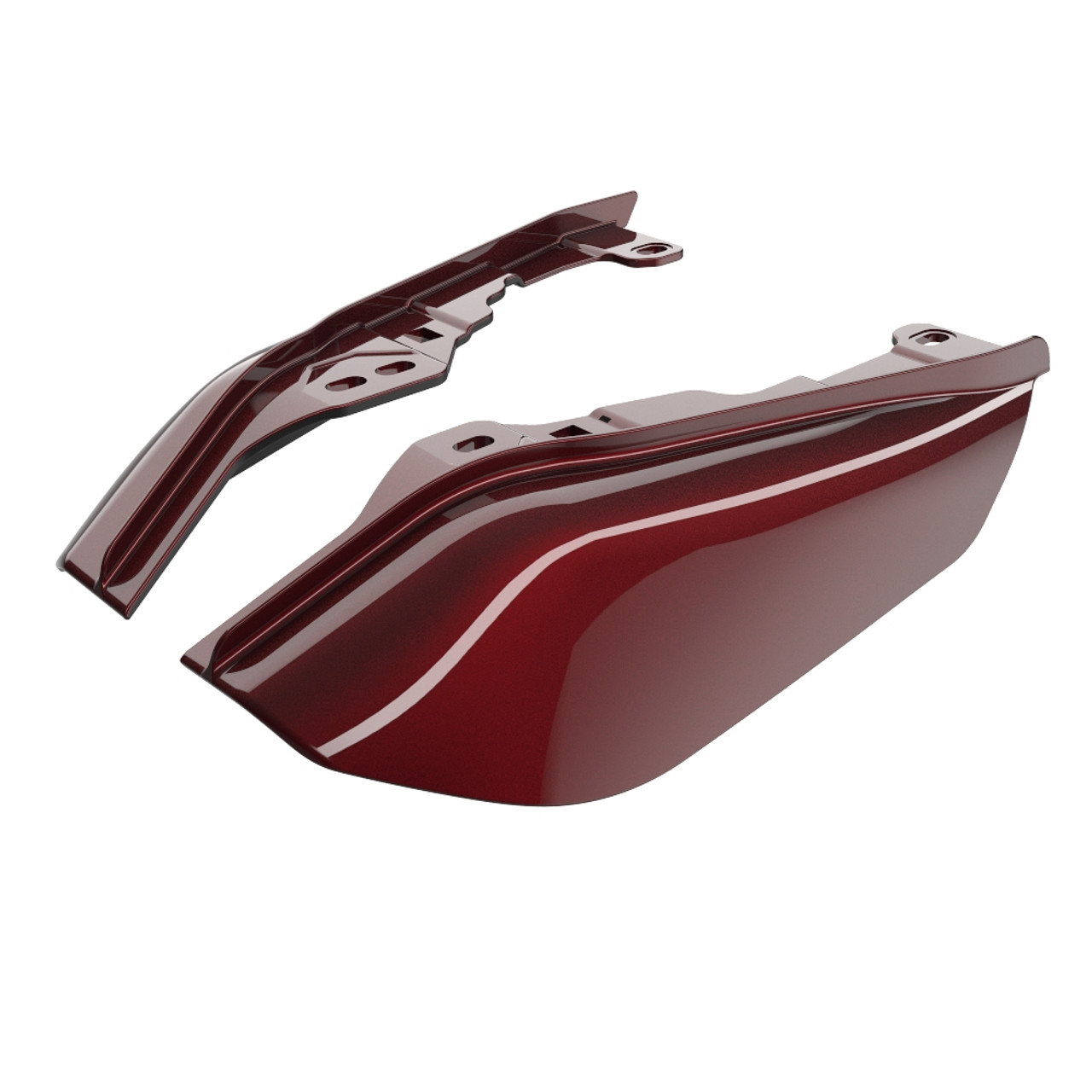Advanblack Mysterious Red Sunglo Mid-Frame Air Deflectors heat shield For 09-16 Harley Davidson Street Road Electra Glide