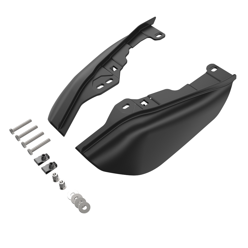 Advanblack Unpainted Mid-Frame Air Deflectors heat shield For 2017+ Harley Davidson Touring