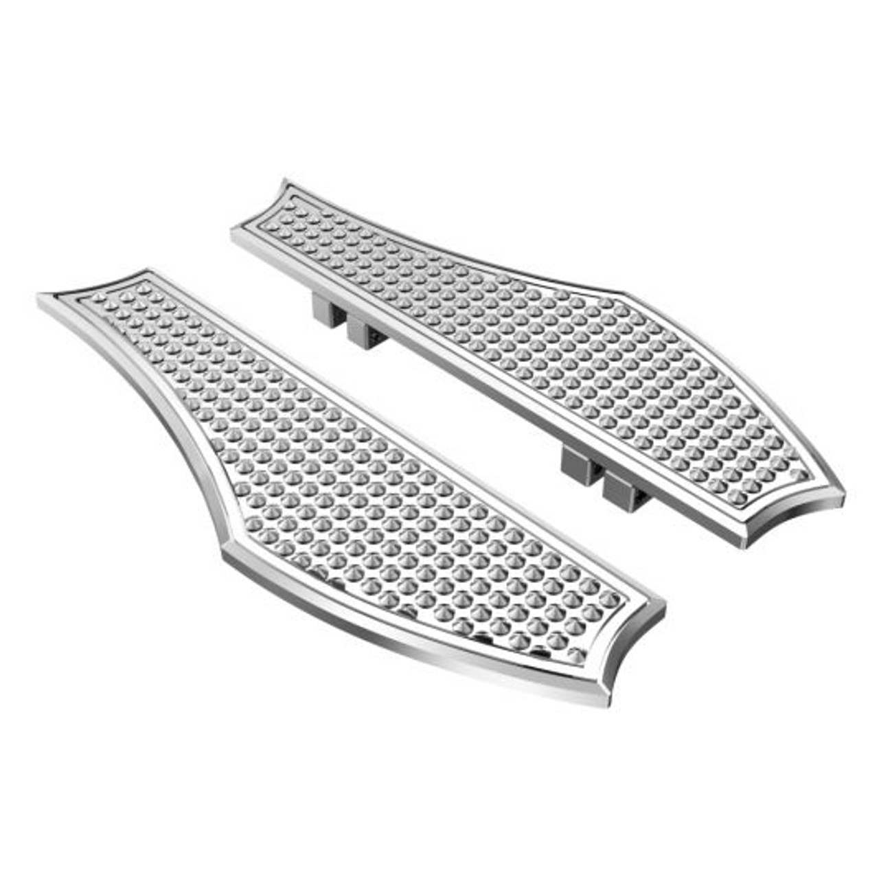 Advanblack Chrome Vengeance Front Rider Floorboards For Harley Tourings & Softail