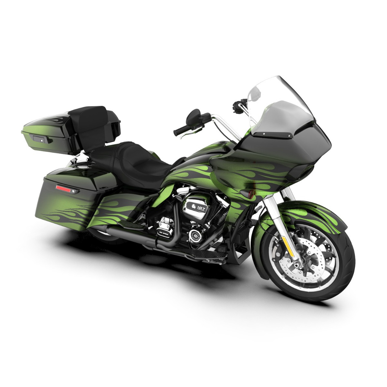 Envious Green Fade FULL BODY COLOR SWAP BUNDLE FOR HARLEY DAVIDSON 2015+  Road Glide