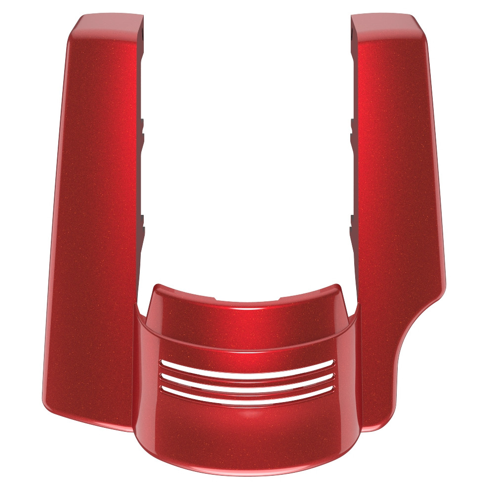 AdvanBlack Single Cutout Ember Red Sunglo Stretched Rear Fender Extension For '09-'13  Harley Davidson Touring Models