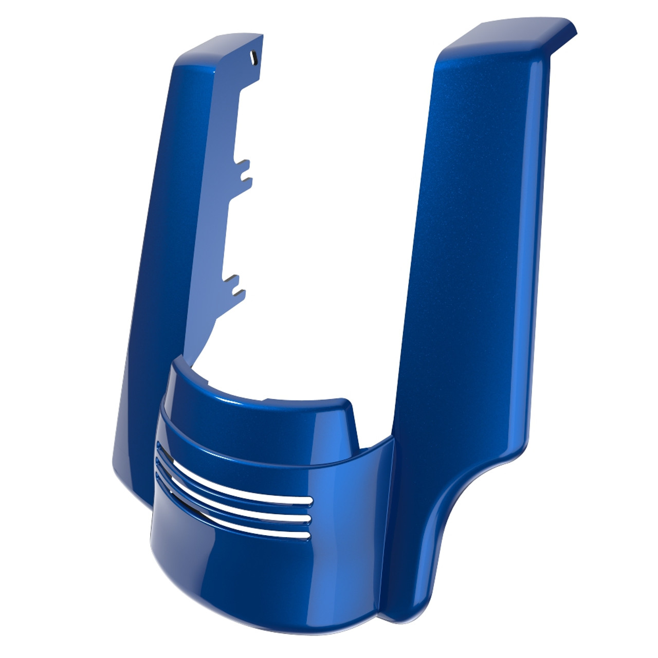 Advanblack Single Cutout Bright Billiard Blue Stretched Rear Fender Extension For 2014+ Harley Davidson Touring Models