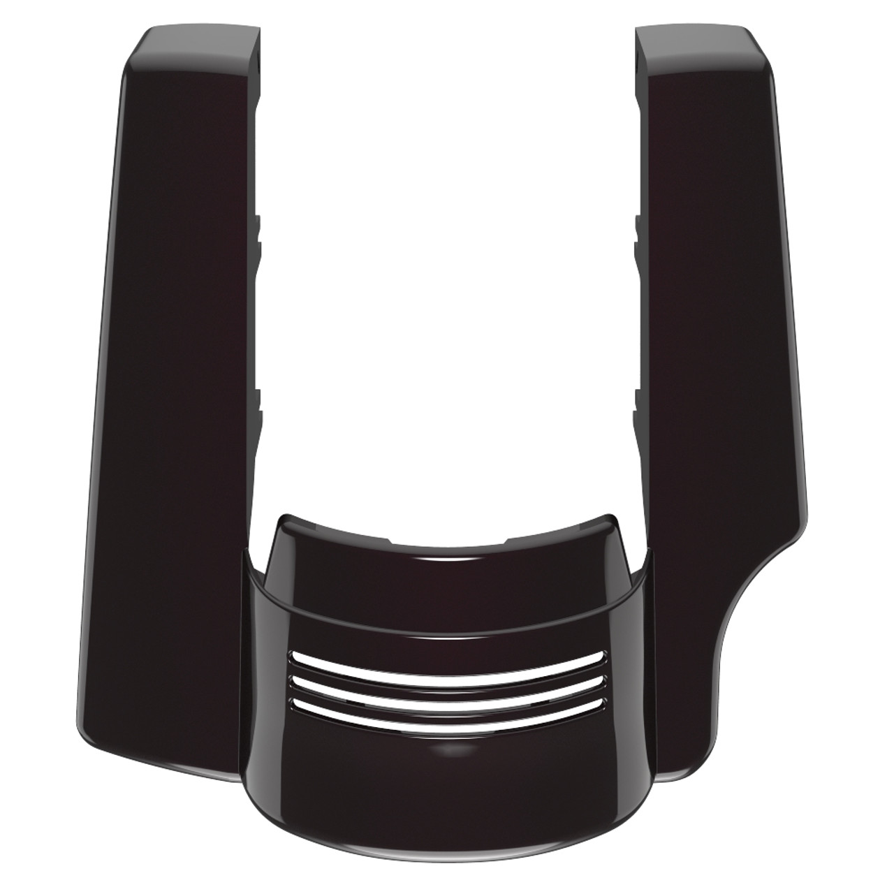 AdvanBlack Single Cutout Blackened Cayenne Stretched Rear Fender Extension For 2014+ Harley Davidson Touring Models
