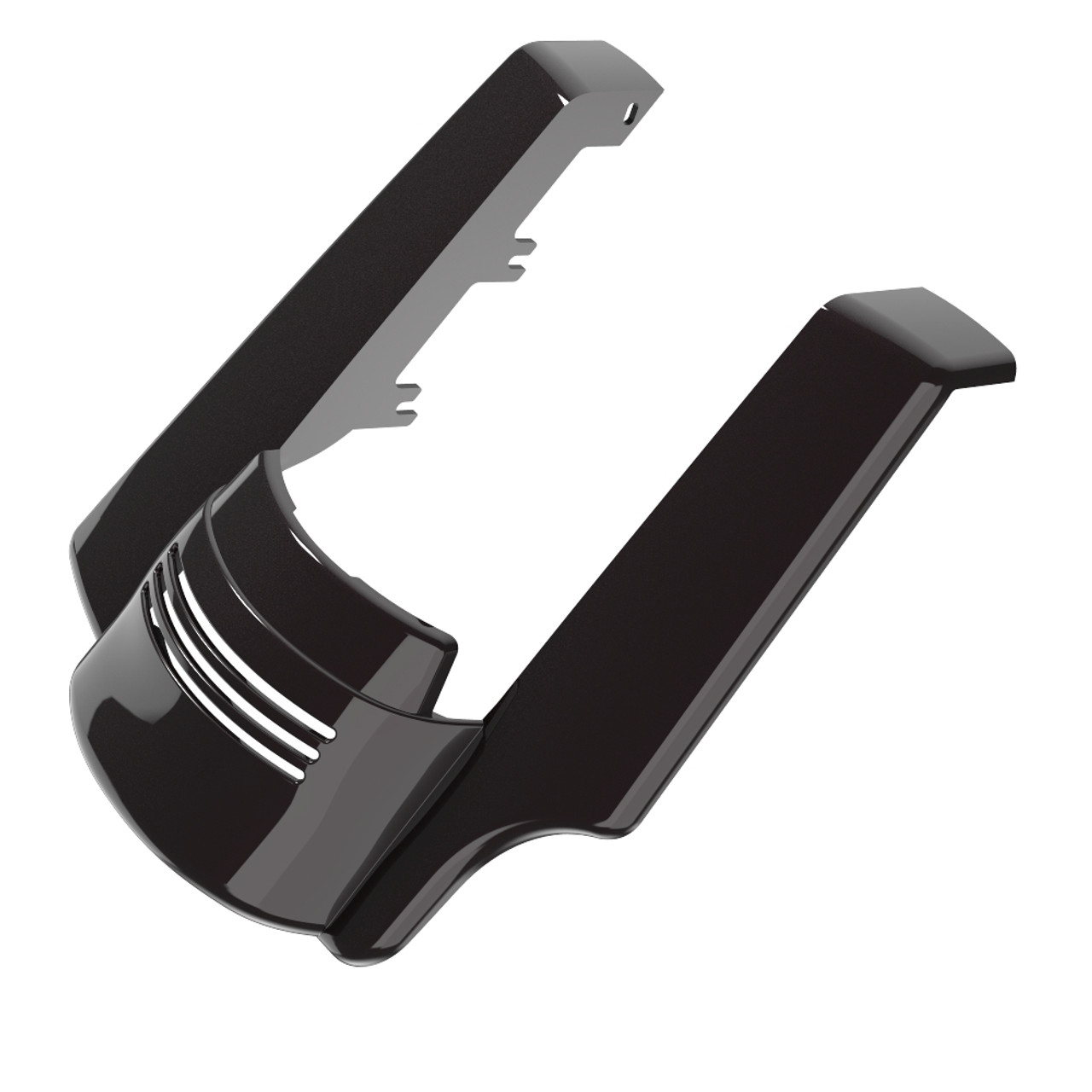 AdvanBlack Single Cutout Blackened Cayenne Stretched Rear Fender Extension For 2014+ Harley Davidson Touring Models