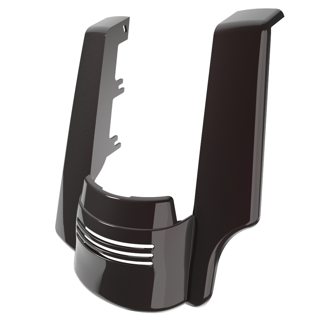 AdvanBlack Single Cutout Black Forest Stretched Rear Fender Extension For 2014+ Harley Davidson Touring Models