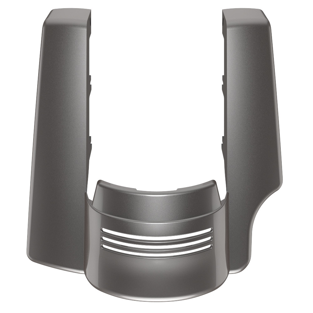 AdvanBlack Single Cutout Billet Silver Stretched Rear Fender Extension For 2014+ Harley Davidson Touring Models