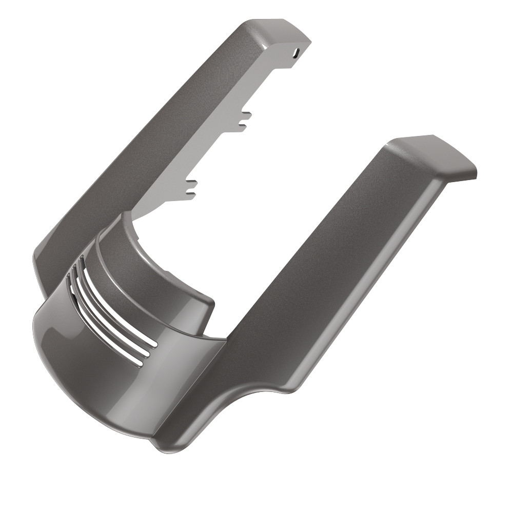 AdvanBlack Single Cutout Billet Silver Stretched Rear Fender Extension For 2014+ Harley Davidson Touring Models