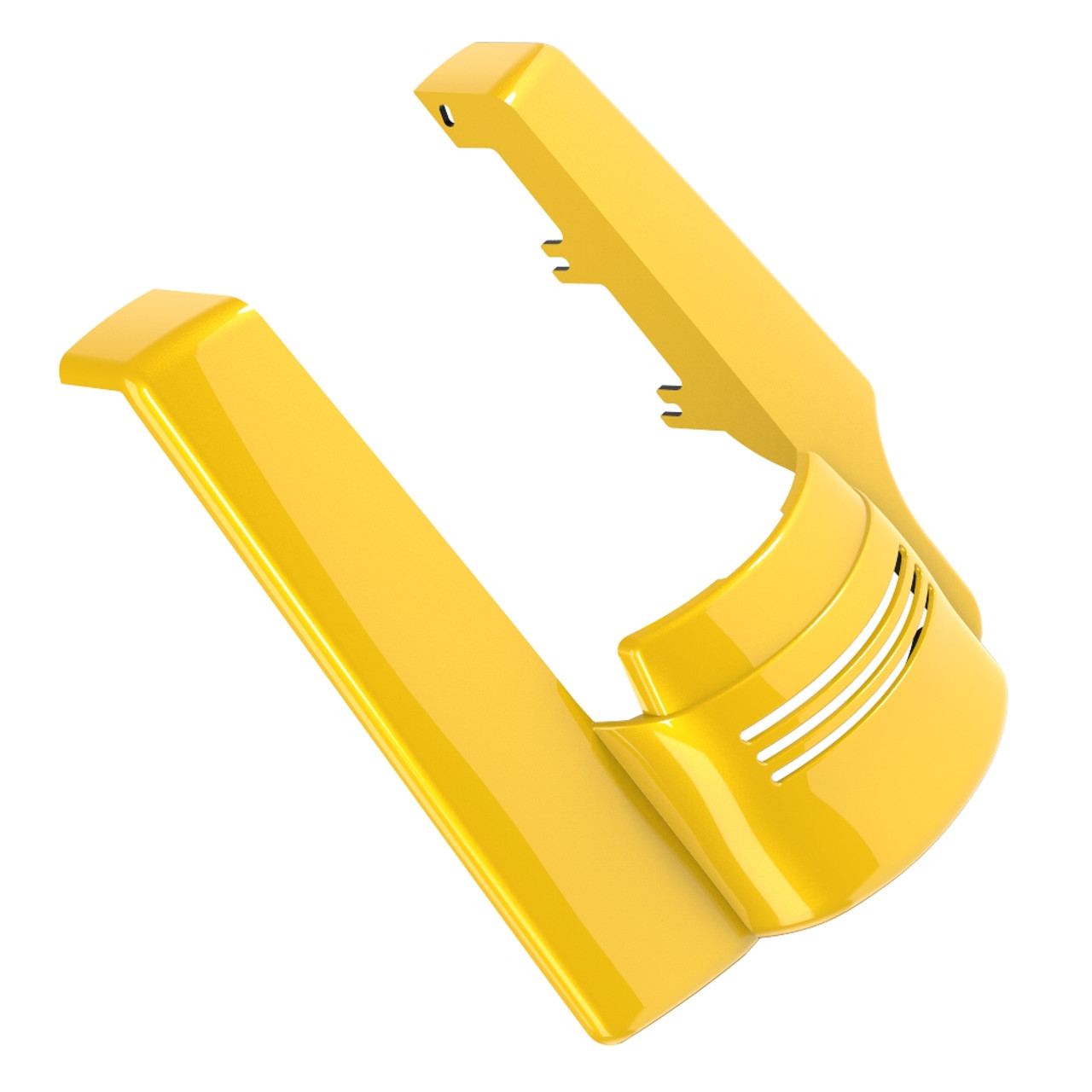 Advanblack Single Cutout Chrome Yellow Stretched Rear Fender Extension For 2014+ Harley Davidson Touring Models