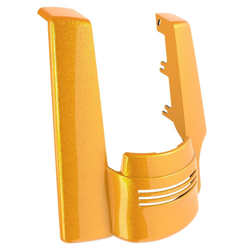 Advanblack Single Cutout Chrome Yellow Pearl Stretched Rear Fender Extension For 2014+ Harley Davidson Touring Models