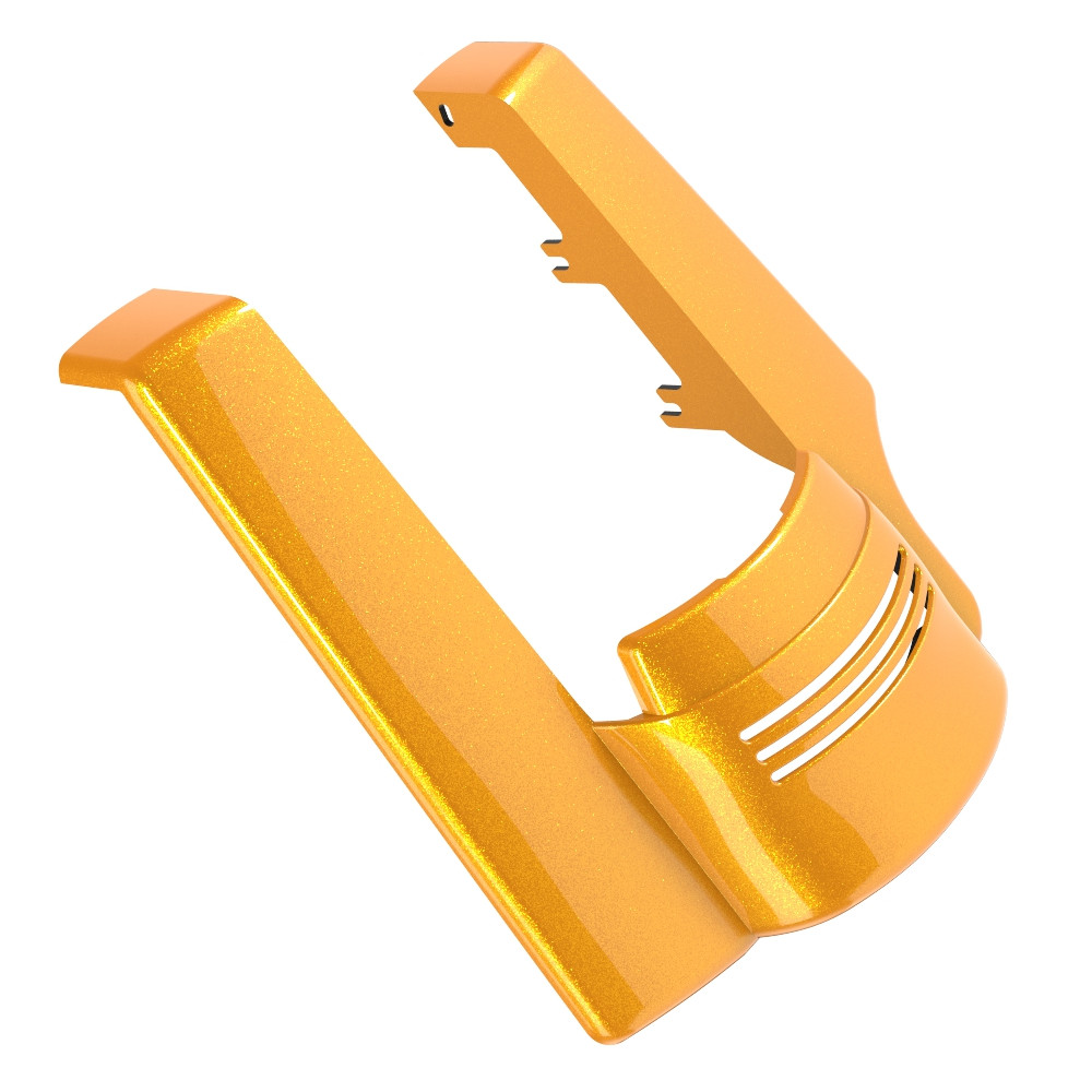 Advanblack Single Cutout Chrome Yellow Pearl Stretched Rear Fender Extension For 2014+ Harley Davidson Touring Models