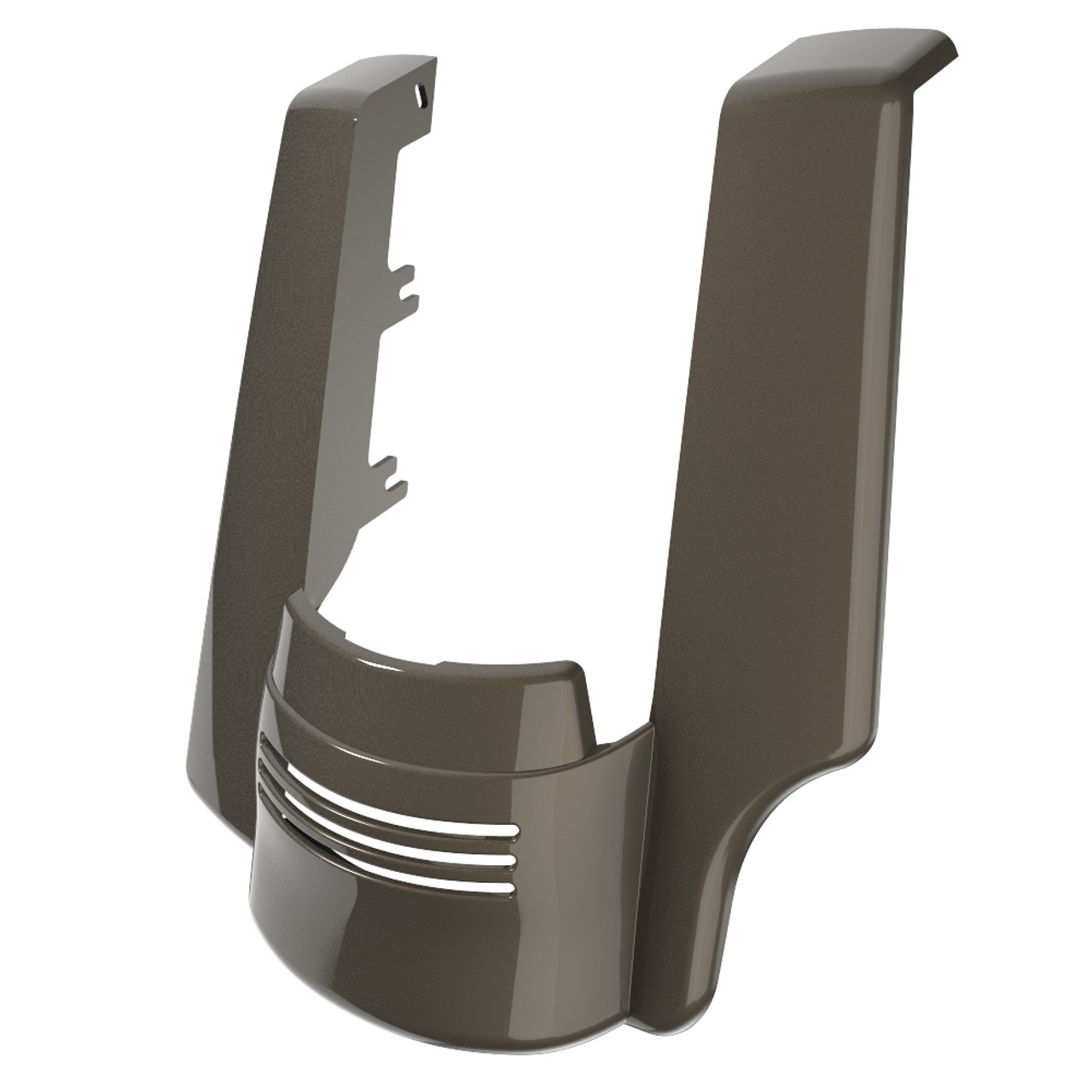 Advanblack Single Cutout Dark Alloy Stretched Rear Fender Extension For 2014+ Harley Davidson Touring Models