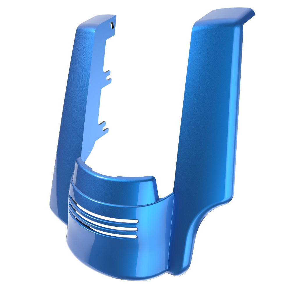 Advanblack Single Cutout Electric Blue Stretched Rear Fender Extension For 2014+ Harley Davidson Touring Models