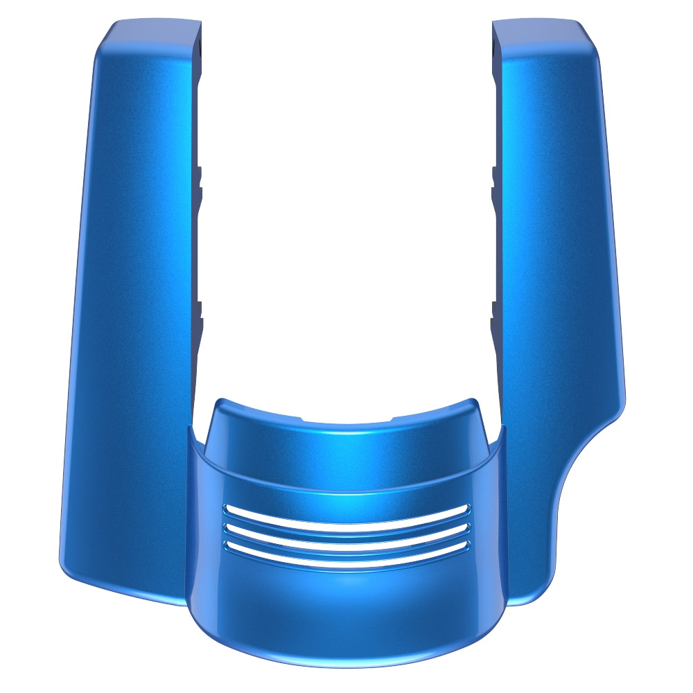 Advanblack Single Cutout Electric Blue Stretched Rear Fender Extension For 2014+ Harley Davidson Touring Models