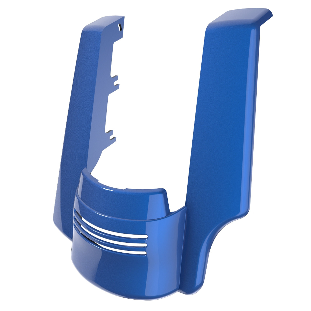 Advanblack Single Cutout Flame Blue Pearl Stretched Rear Fender Extension For 2014+ Harley Davidson Touring Models