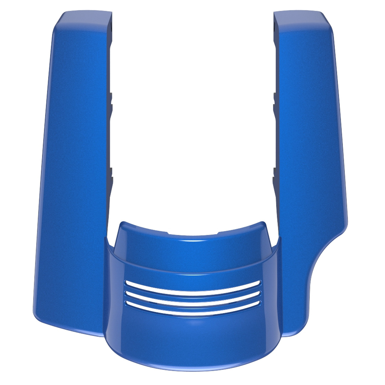 Advanblack Single Cutout Flame Blue Pearl Stretched Rear Fender Extension For 2014+ Harley Davidson Touring Models