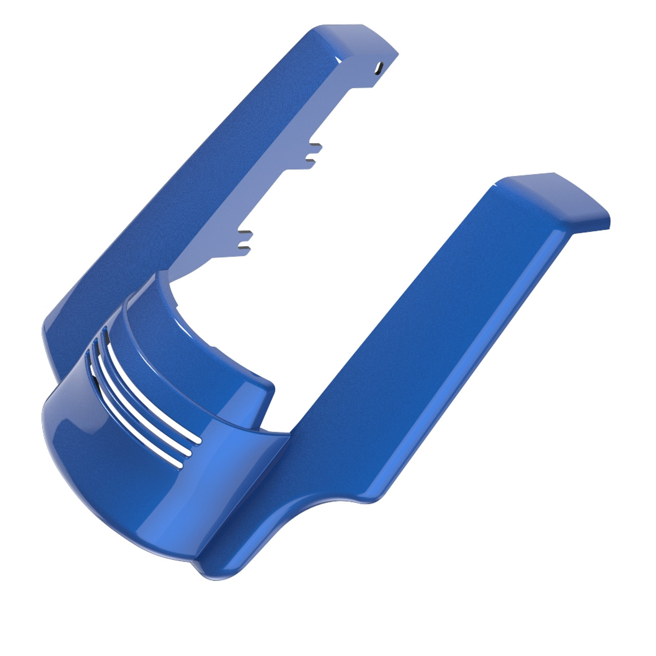 Advanblack Single Cutout Flame Blue Pearl Stretched Rear Fender Extension For 2014+ Harley Davidson Touring Models