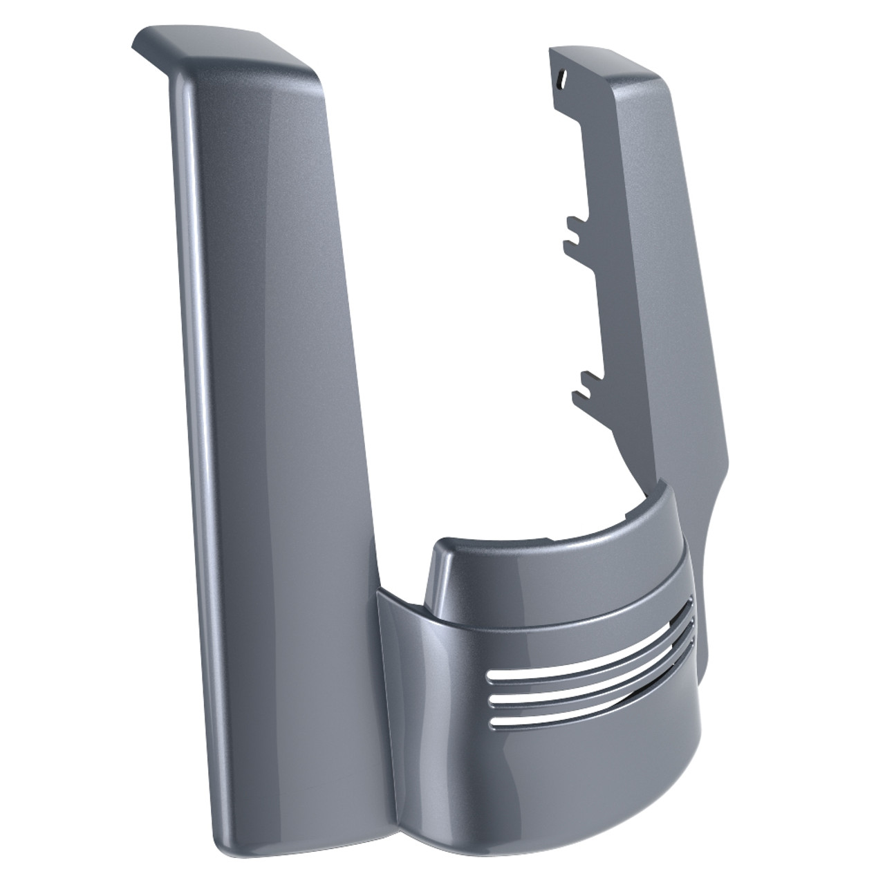 Advanblack Single Cutout Gauntlet Gray Metallic Stretched Rear Fender Extension For 2014+ Harley Davidson Touring Models