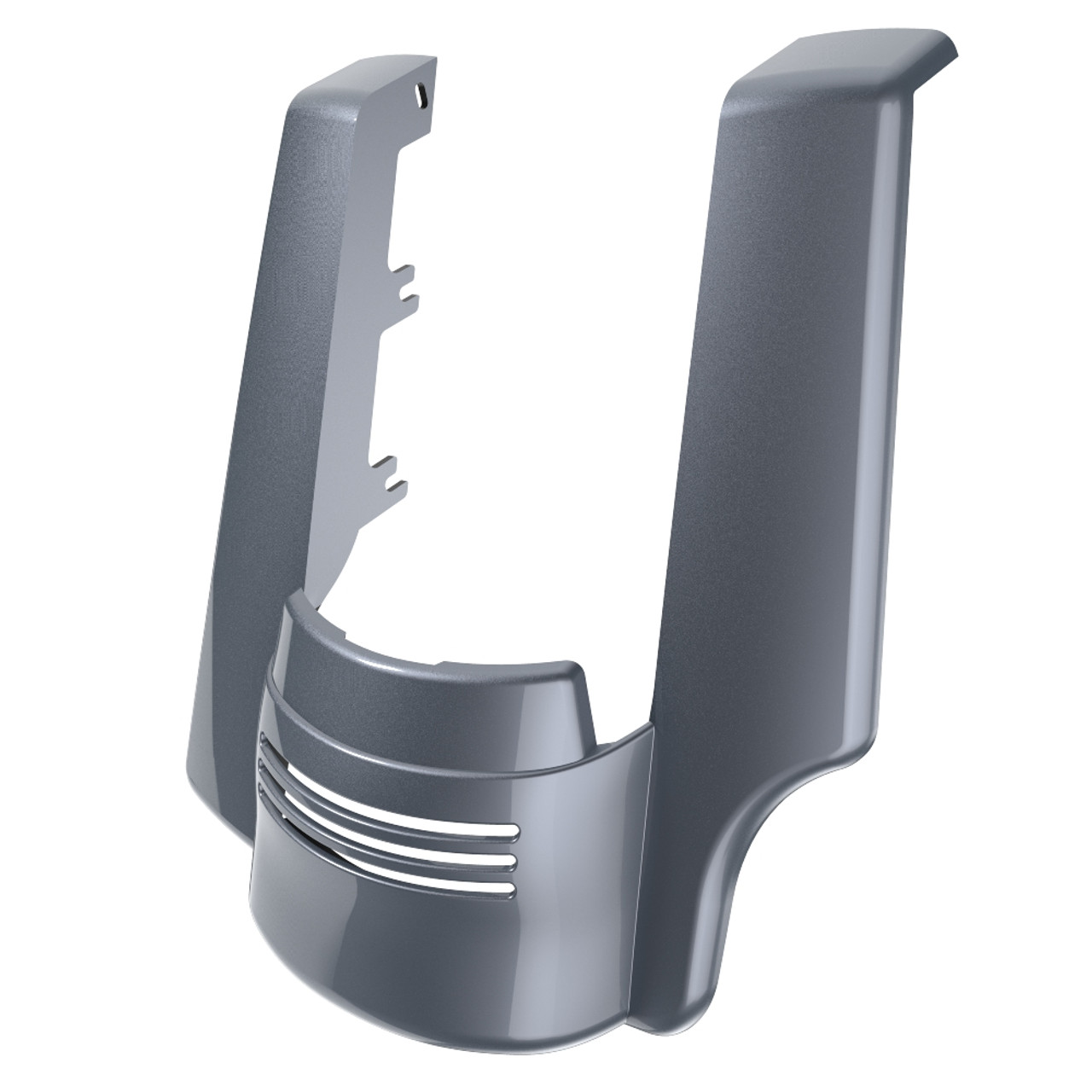 Advanblack Single Cutout Gauntlet Gray Metallic Stretched Rear Fender Extension For 2014+ Harley Davidson Touring Models