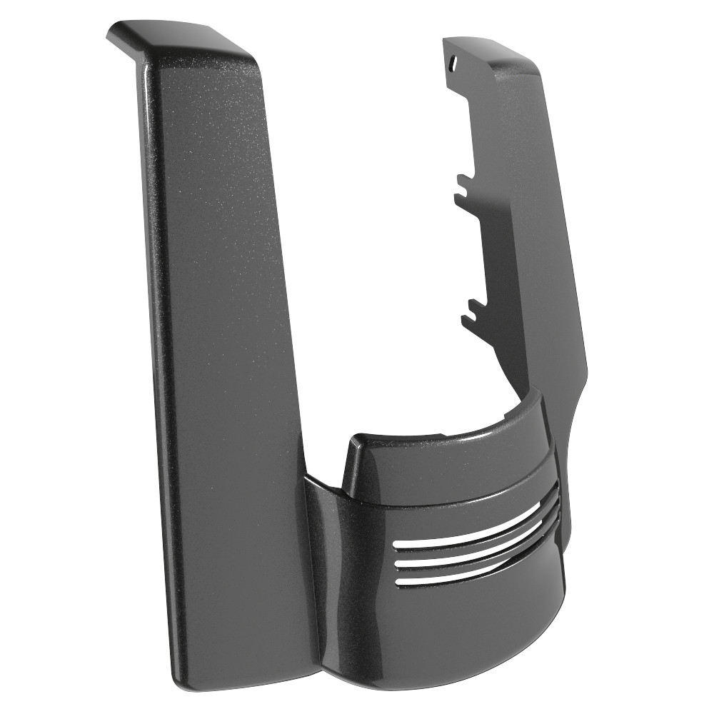 Advanblack Single Cutout Gray Haze Stretched Rear Fender Extension For 2014+ Harley Davidson Touring Models