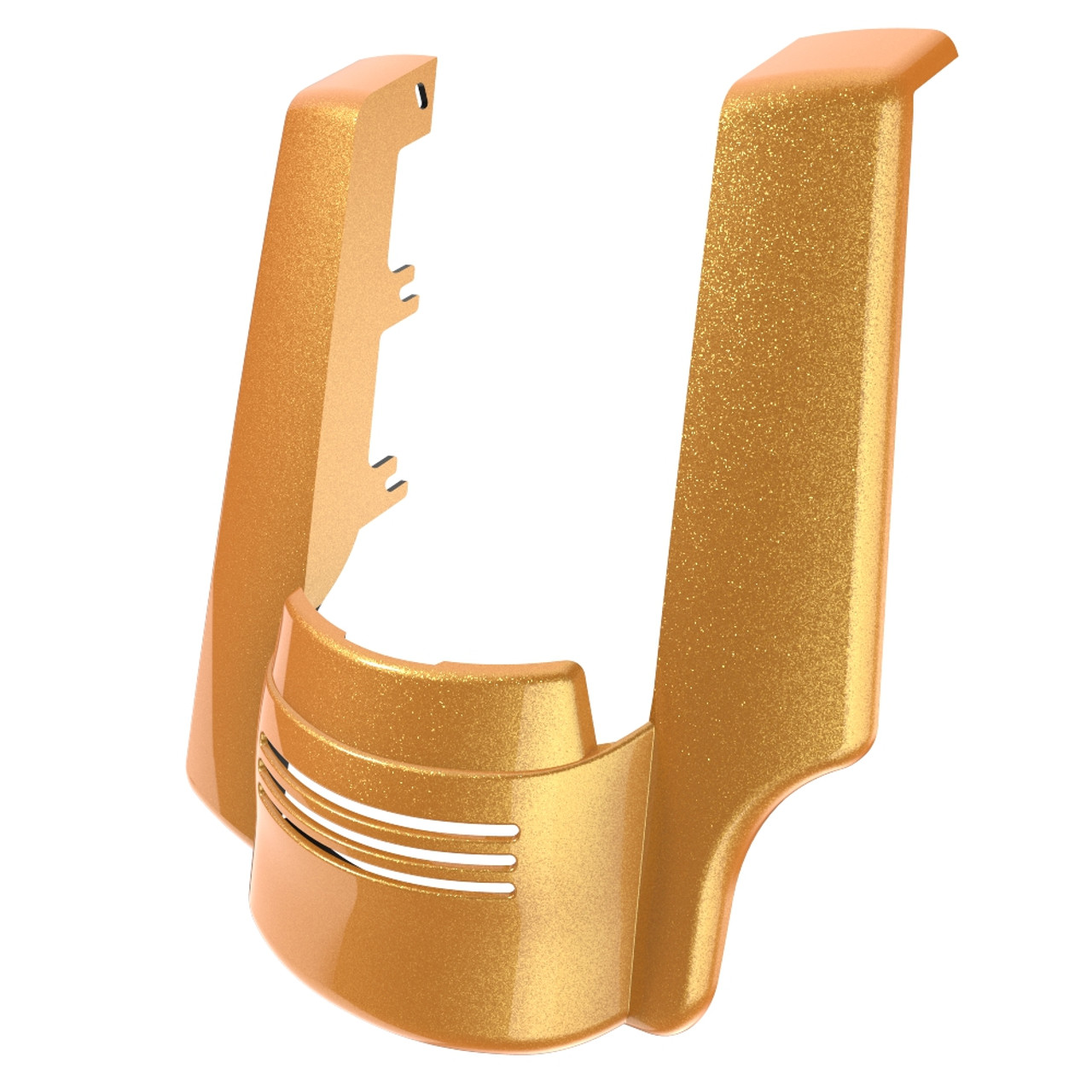 AdvanBlack Single Cutout Hard Candy Gold Flake Stretched Rear Fender Extension For 2014+ Harley Davidson Touring Models