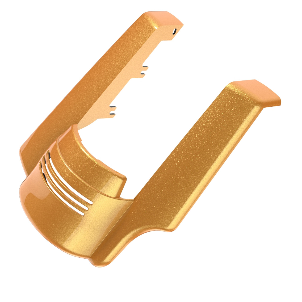 AdvanBlack Single Cutout Hard Candy Gold Flake Stretched Rear Fender Extension For 2014+ Harley Davidson Touring Models