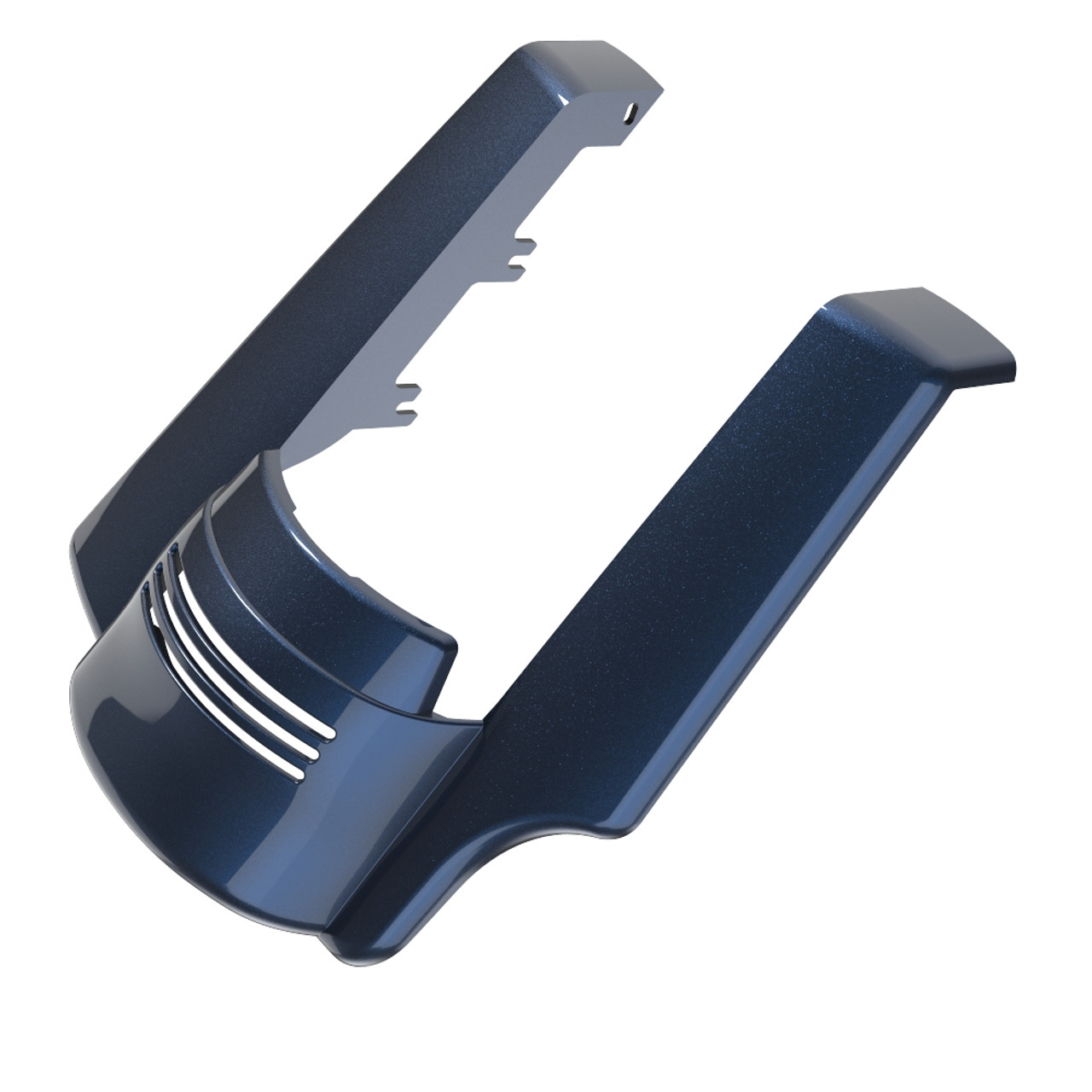 Advanblack Single Cutout Midnight Blue Stretched Rear Fender Extension For 2014+ Harley Davidson Touring Models