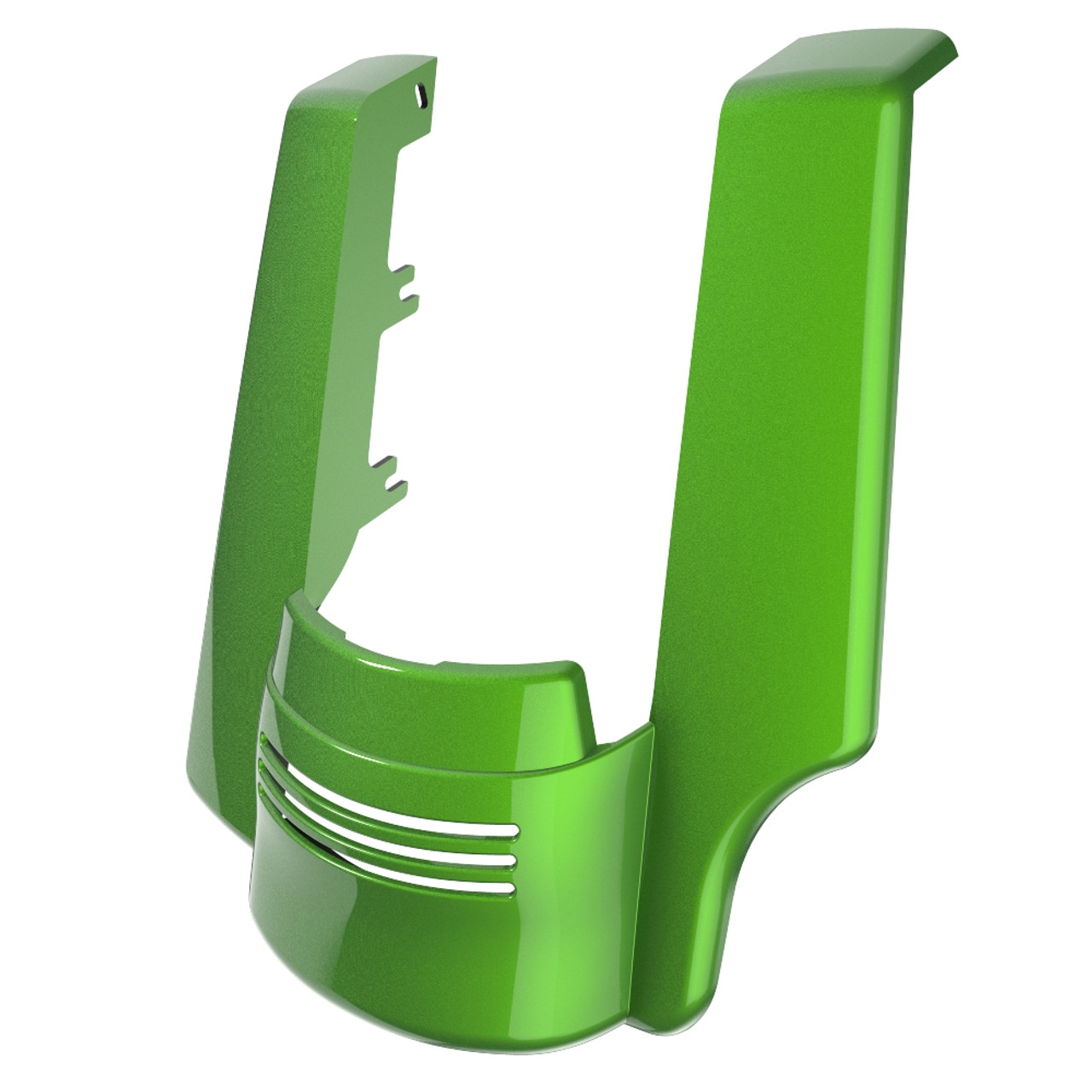 AdvanBlack Single Cutout Radioactive Green Stretched Rear Fender Extension For 2014+ Harley Davidson Touring Models