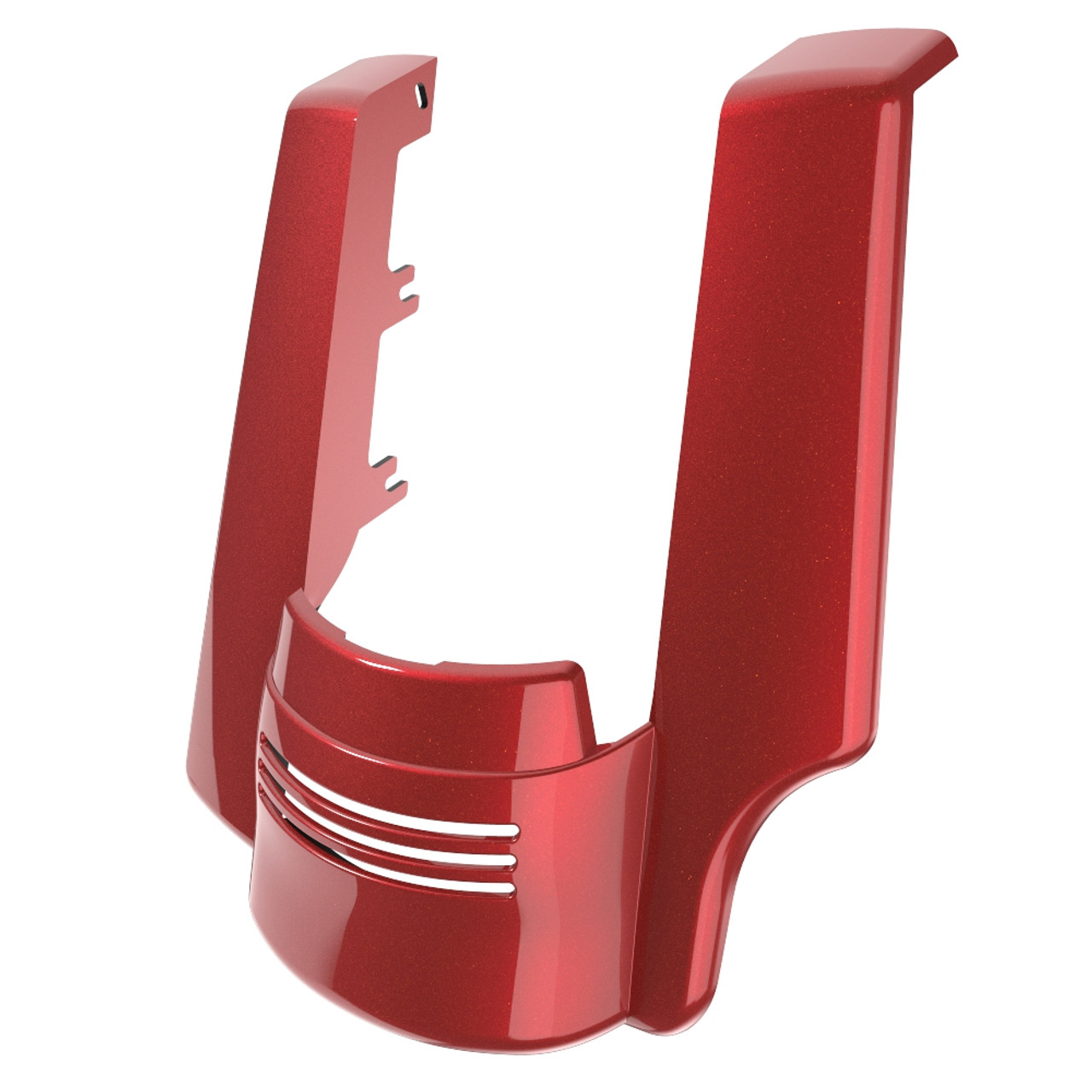 AdvanBlack Single Cutout Redline Red Stretched Rear Fender Extension For '09-'13  Harley Davidson Touring Models