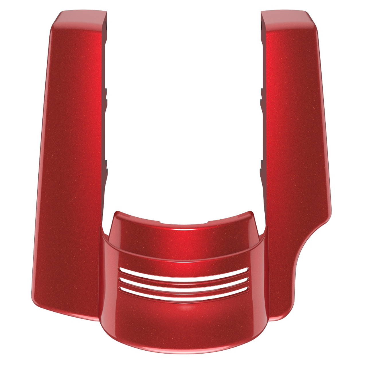 AdvanBlack Single Cutout Redline Red Stretched Rear Fender Extension For '09-'13  Harley Davidson Touring Models