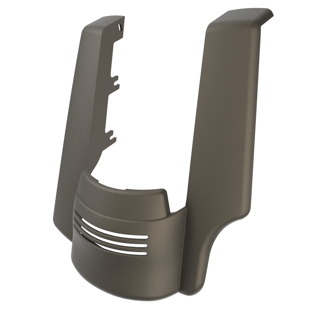 AdvanBlack Single Cutout River Rock Gray Denim Stretched Rear Fender Extension For 2014+ Harley Davidson Touring Models