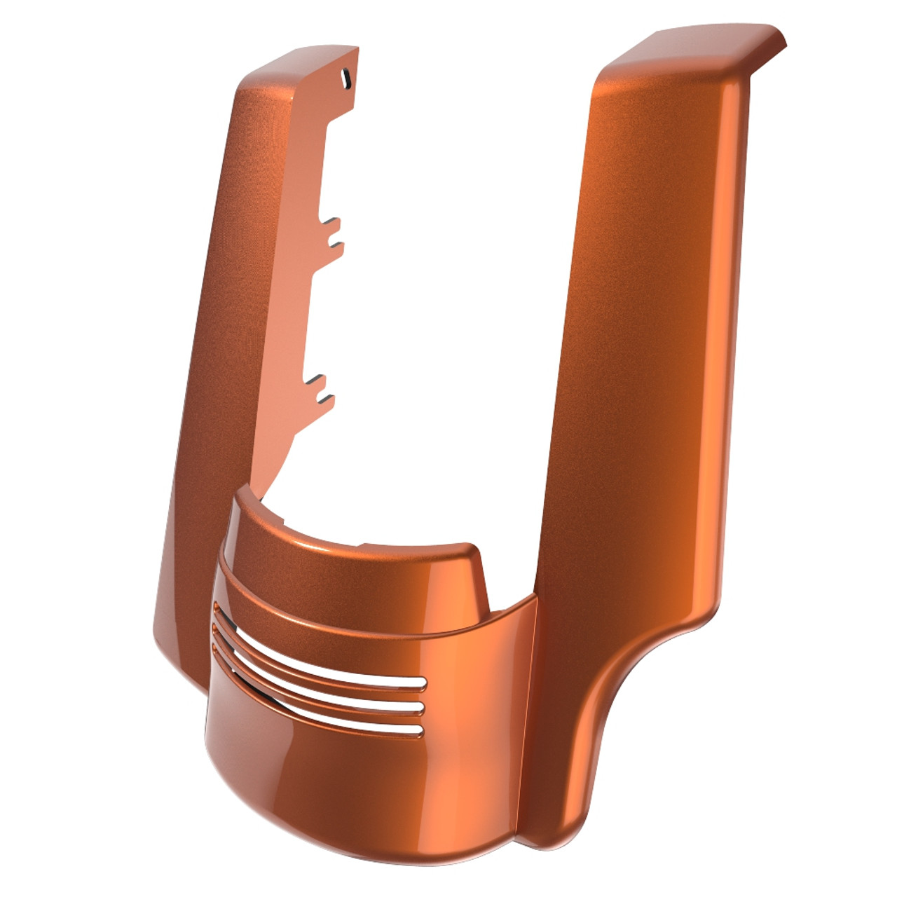 Advanblack Single Cutout Scorched Orange Stretched Rear Fender Extension For 2014+ Harley Davidson Touring Models