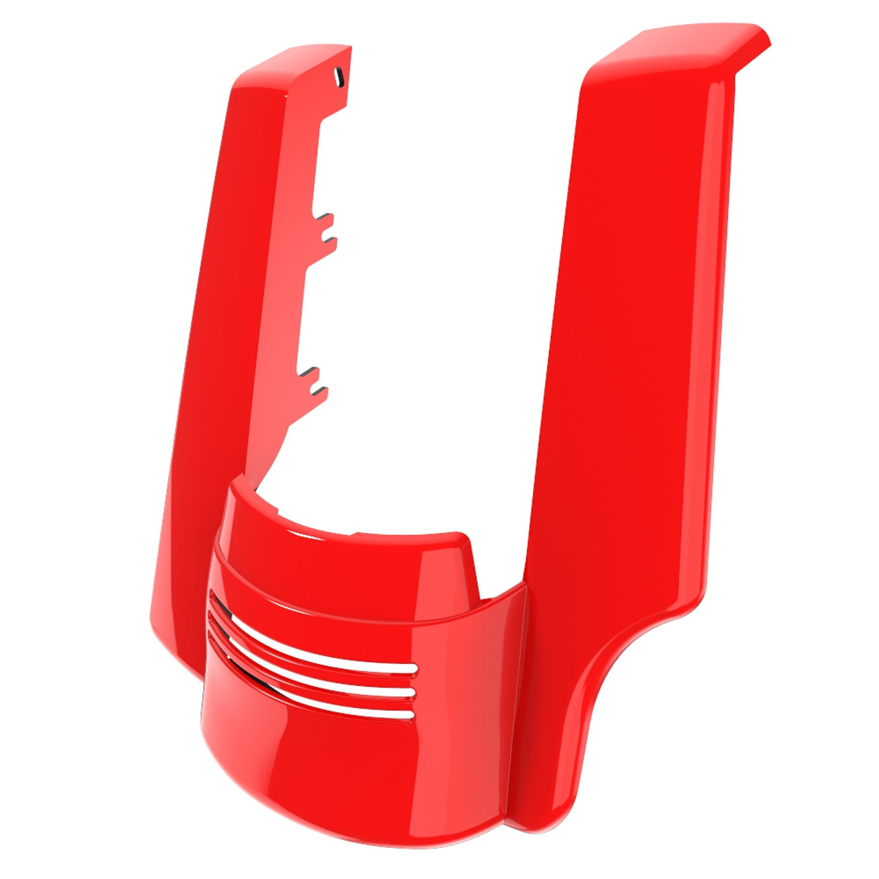 AdvanBlack Single Cutout Scarlet Red Stretched Rear Fender Extension For 2014+ Harley Touring Models