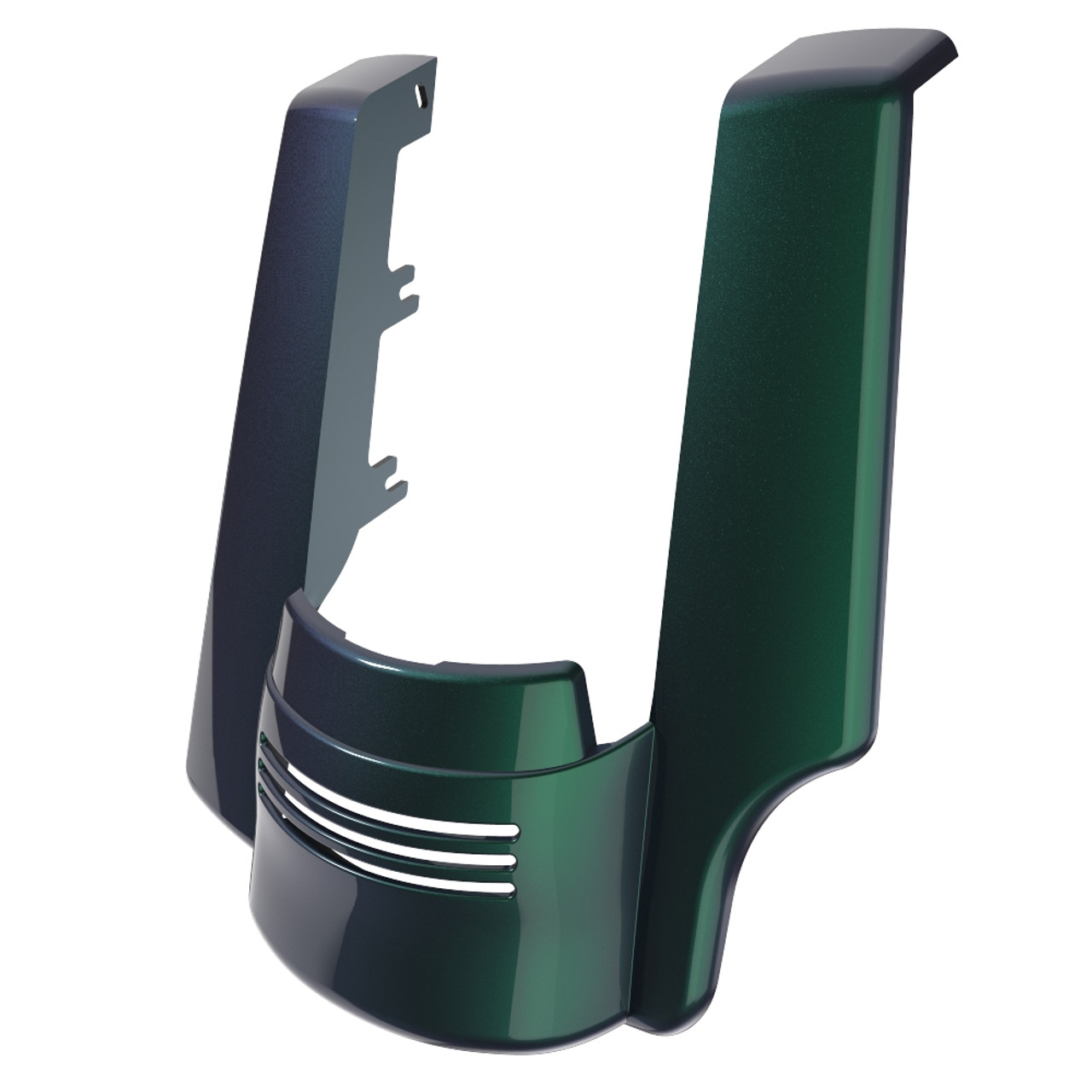 Advanblack Single Cutout Snake Venom Stretched Rear Fender Extension For 2014+ Harley Davidson Touring Models