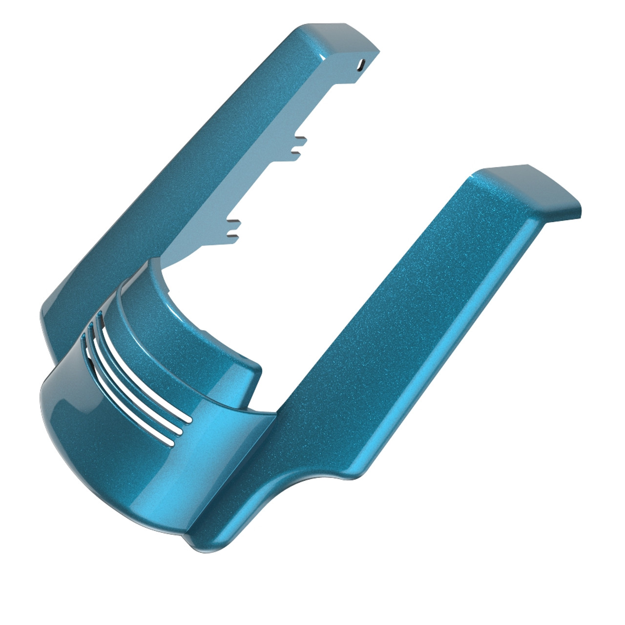 Advanblack Single Cutout Tahitian Teal Stretched Rear Fender Extension For 2014+ Harley Davidson Touring Models