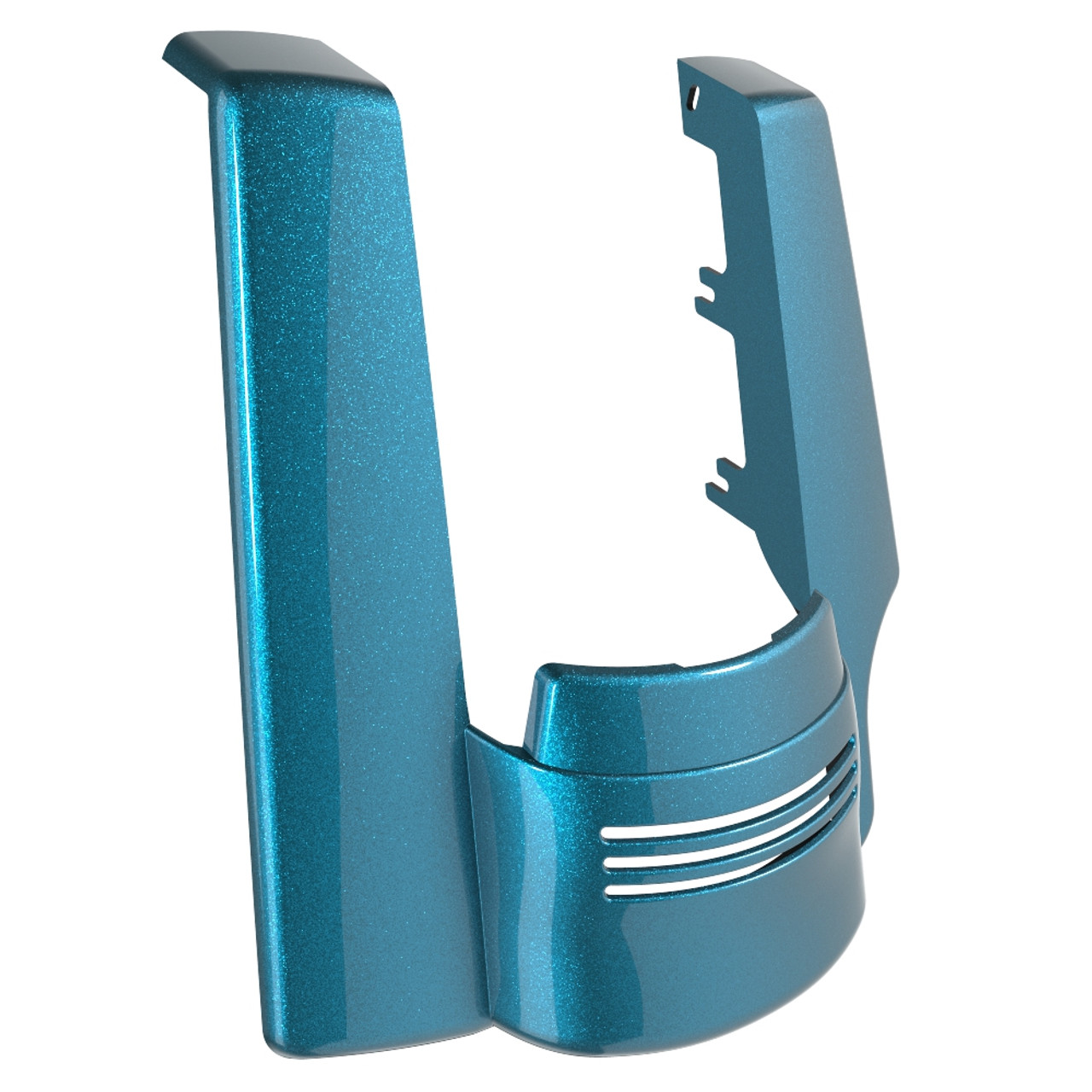Advanblack Single Cutout Tahitian Teal Stretched Rear Fender Extension For 2014+ Harley Davidson Touring Models