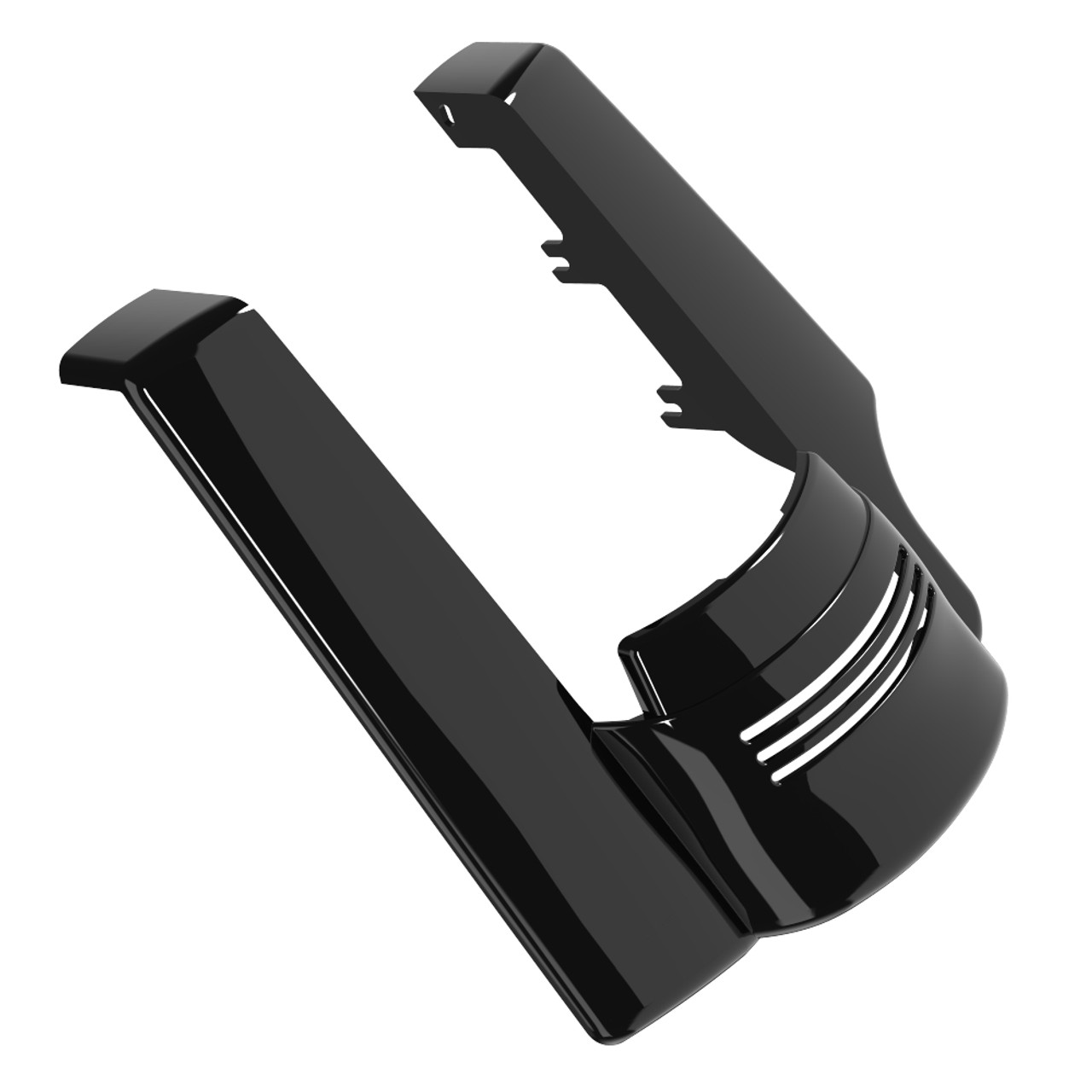 AdvanBlack Single Cutout  Vivid Black Stretched Rear Fender Extension For 2014+ Harley Davidson Touring Models-Vivid Black