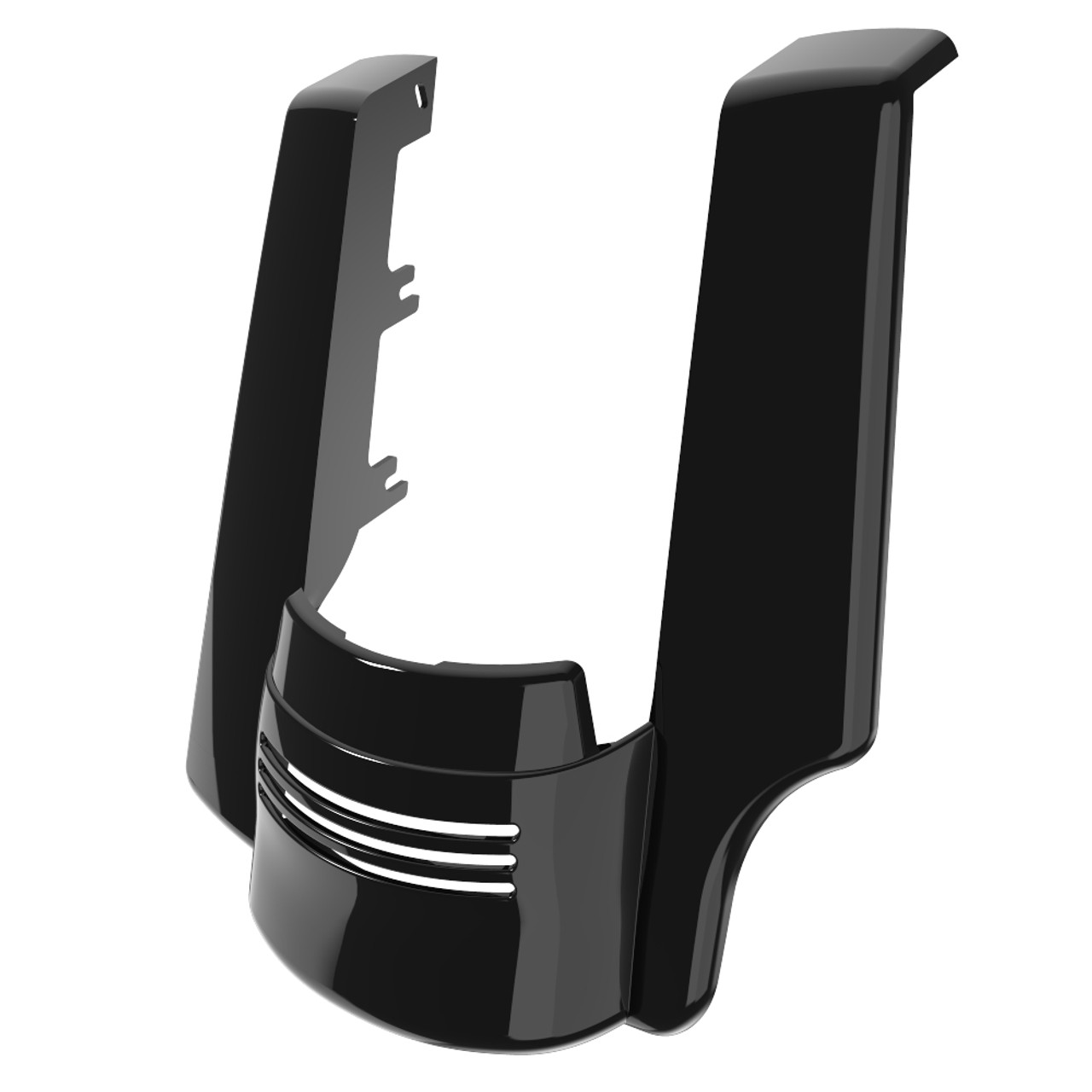 AdvanBlack Single Cutout  Vivid Black Stretched Rear Fender Extension For 2014+ Harley Davidson Touring Models-Vivid Black
