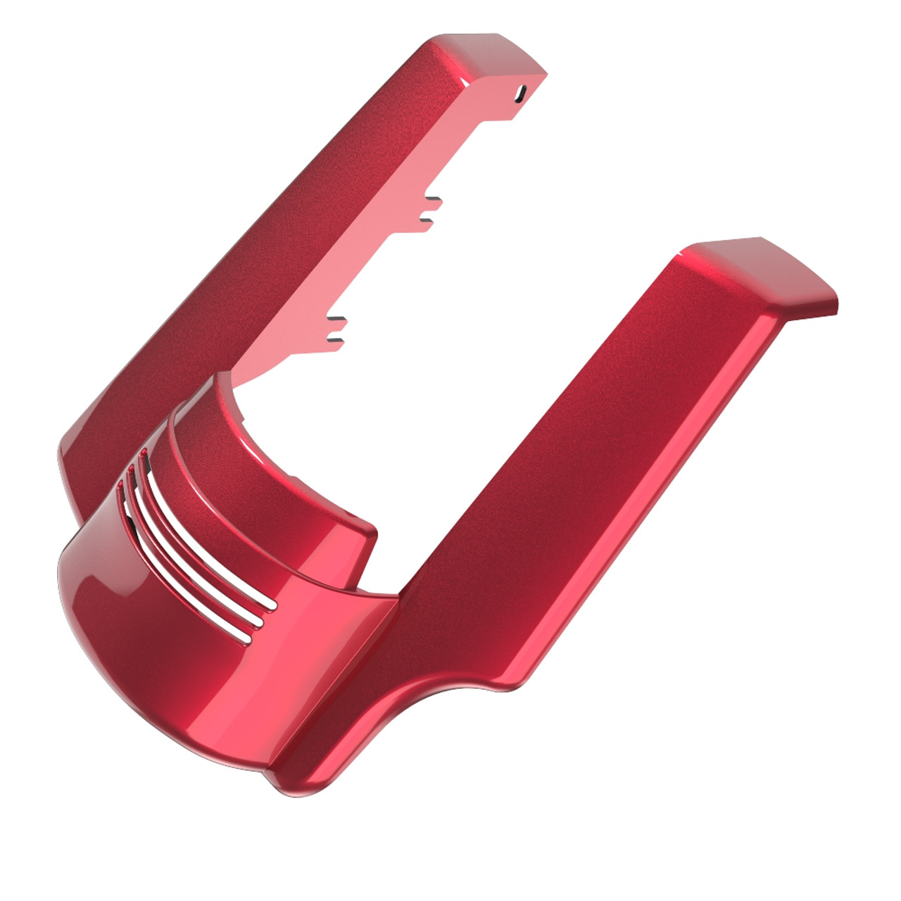AdvanBlack Single Cutout Velocity Red Sunglo Stretched Rear Fender Extension For 2014+ Harley Davidson Touring Models