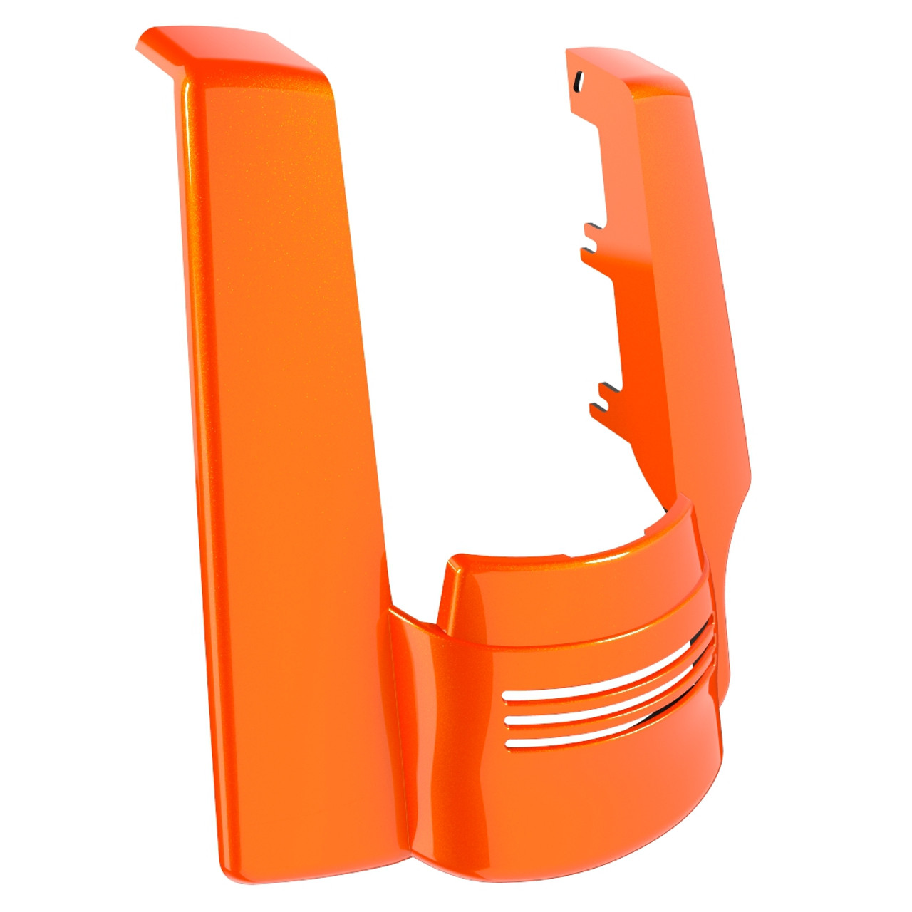 Wicked Orange Pearl Single Cutout Stretched Rear Fender Extension For 2014+ Harley Davidson Touring Models