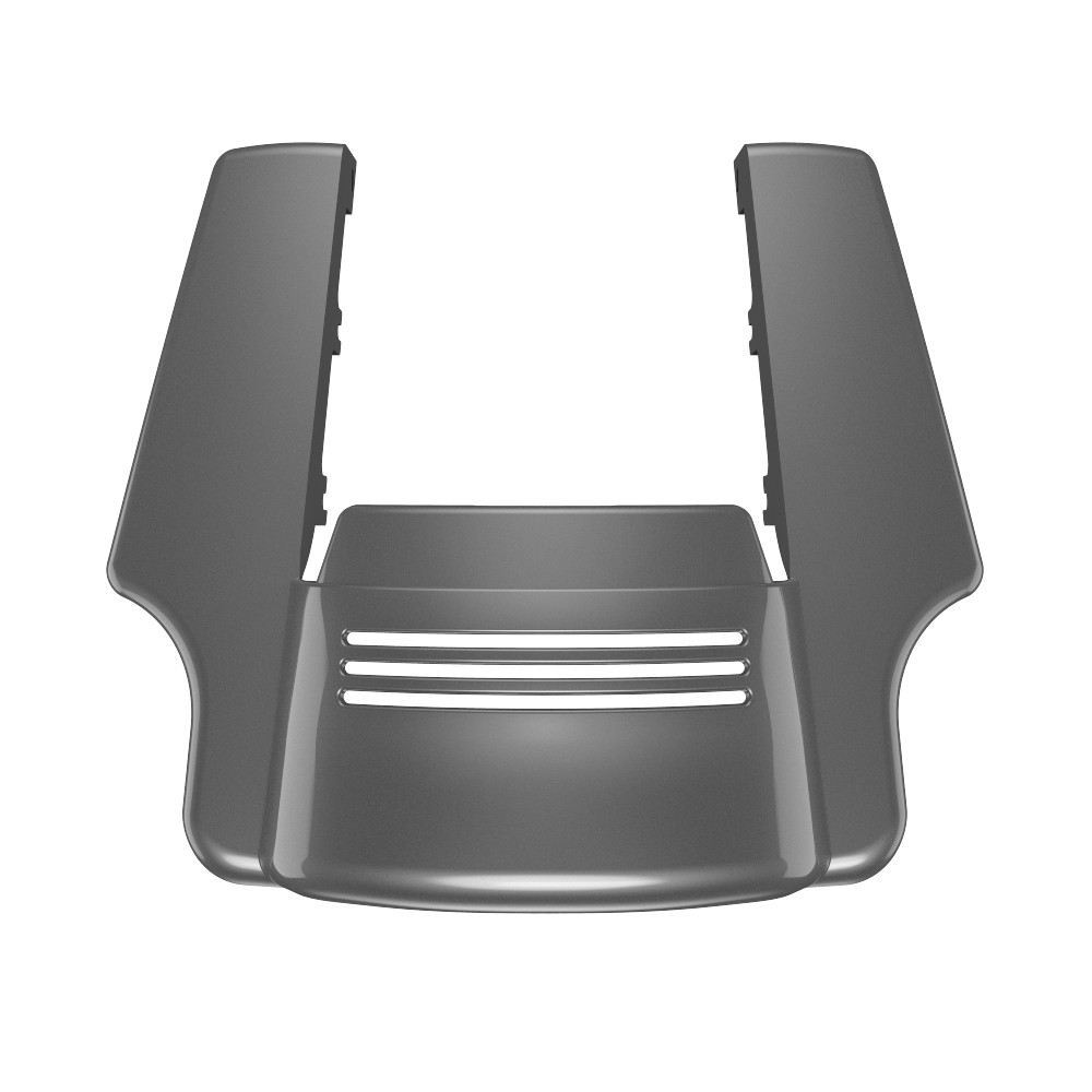 Advanblack Dual Cutout Charcoal Pearl Stretched Rear Fender Extension For 2014+ Harley Davidson Touring