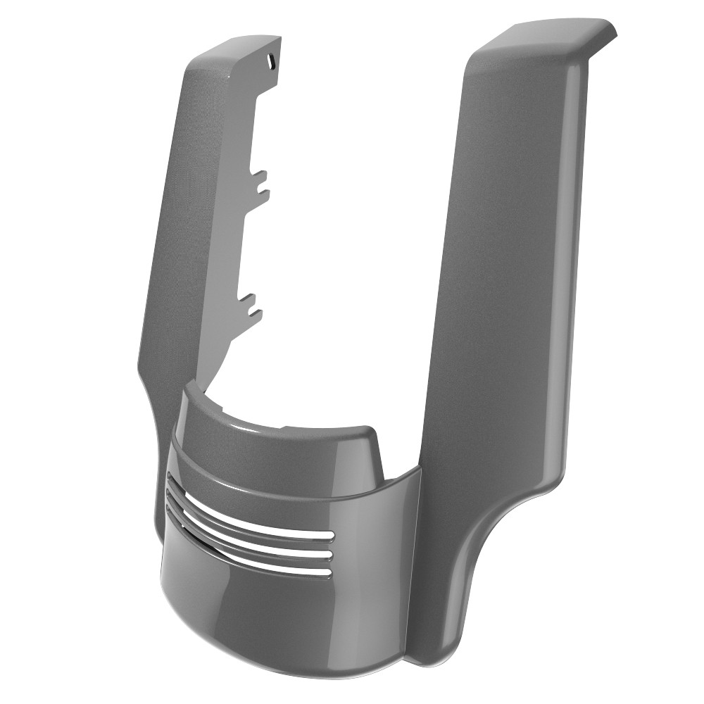 Advanblack Dual Cutout Charcoal Pearl Stretched Rear Fender Extension For 2014+ Harley Davidson Touring