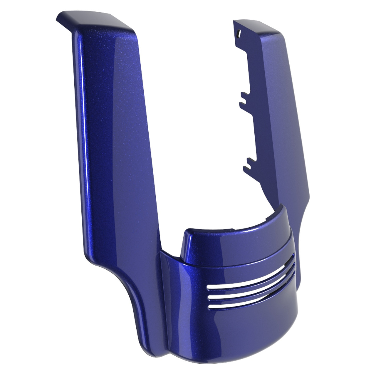 Advanblack Dual Cutout Zephyr Blue Stretched Rear Fender Extension For 2014+ Harley Davidson Touring Models