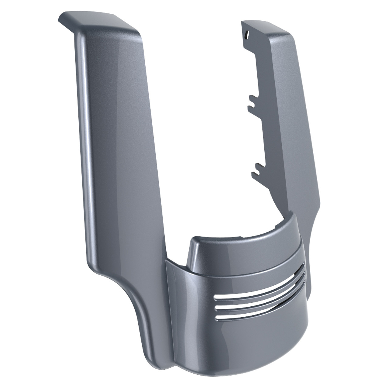 Advanblack Dual Cutout Gauntlet Gray Metallic Stretched Rear Fender Extension For 2014+ Harley Davidson Touring Models