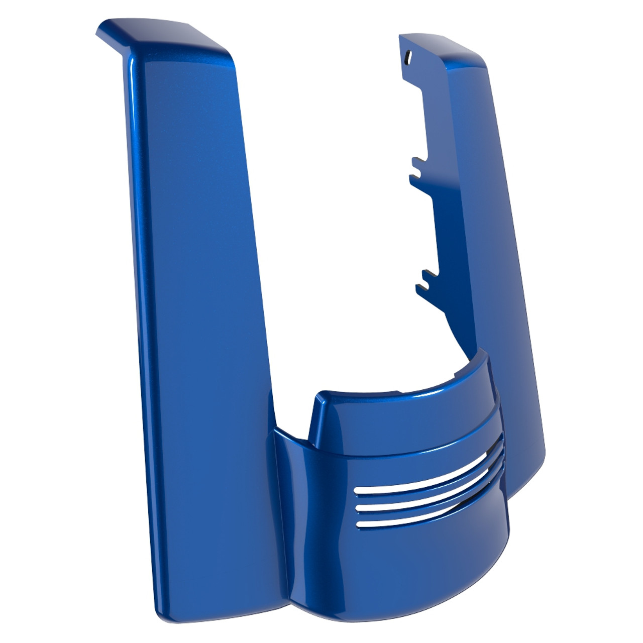 Advanblack No  Cutout Bright Billiard Blue Stretched Rear Fender Extension For 2014+ Harley Davidson Touring Models