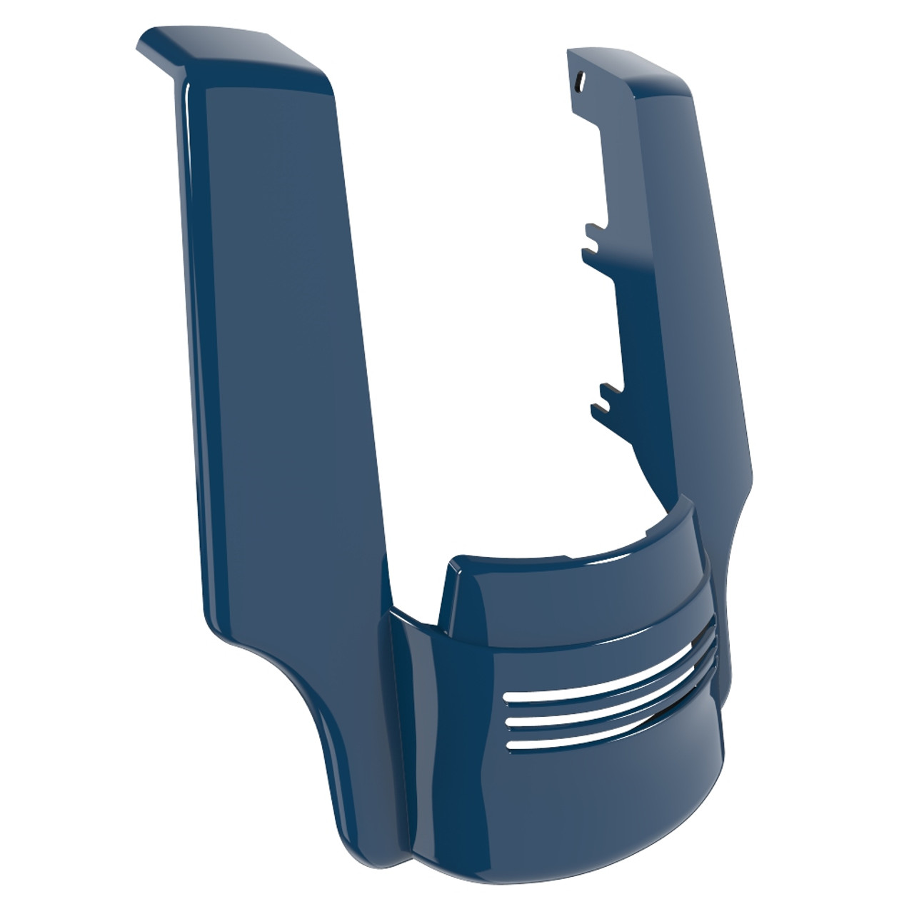 Advanblack Dual Cutout Reef Blue Stretched Rear Fender Extension For 2014+ Harley Davidson Touring Models