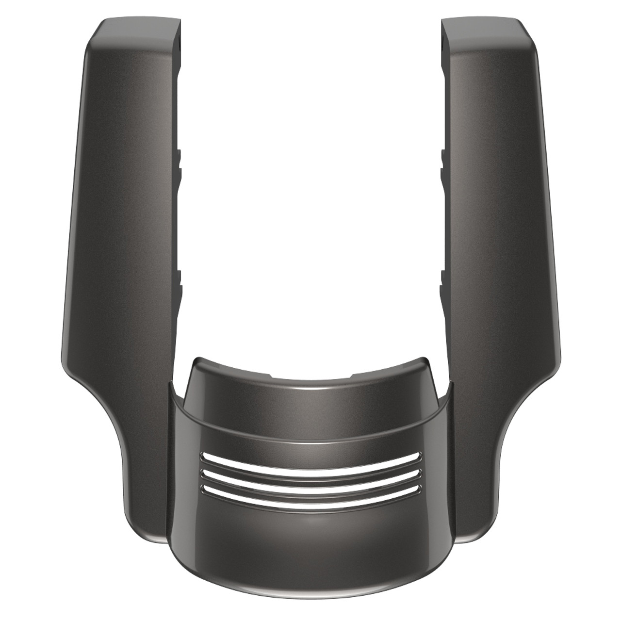 Advanblack Dual Cutout Silver Flux Stretched Rear Fender Extension For 2014+ Harley Davidson Touring Models