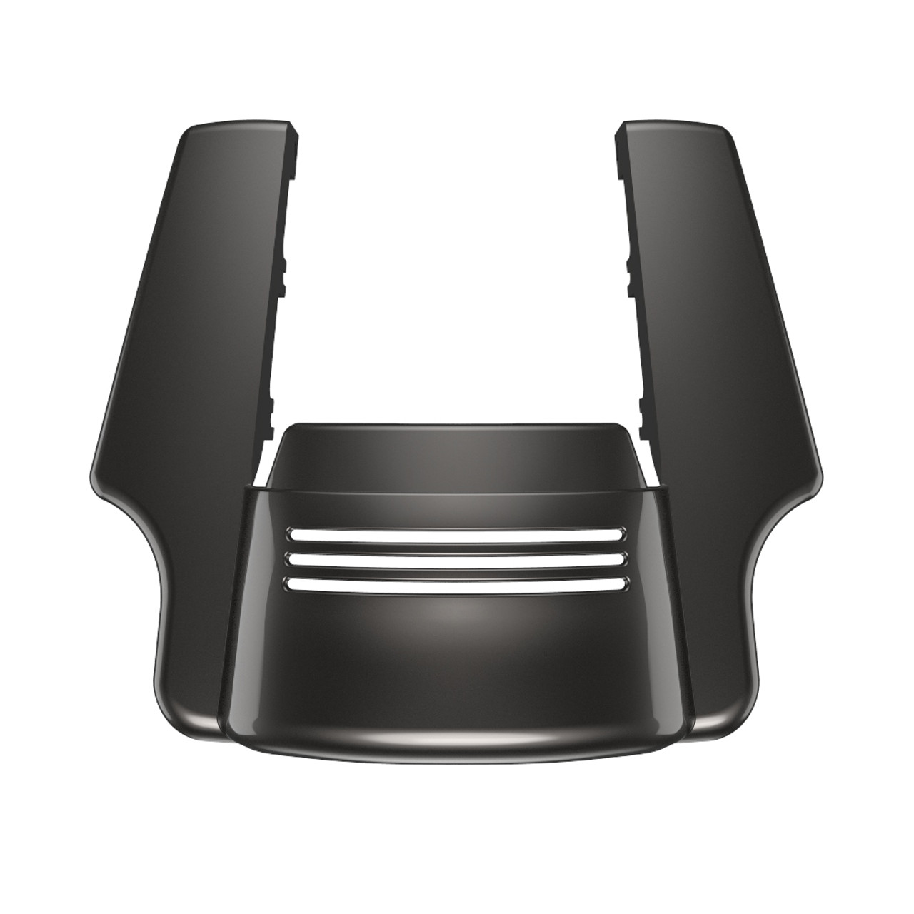 Advanblack Dual Cutout Silver Flux Stretched Rear Fender Extension For 2014+ Harley Davidson Touring Models