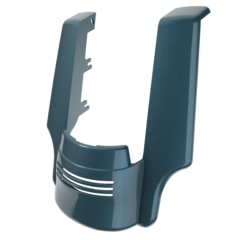 Advanblack Dual Cutout Spruce Stretched Rear Fender Extension For 2014+ Harley Davidson Touring Models